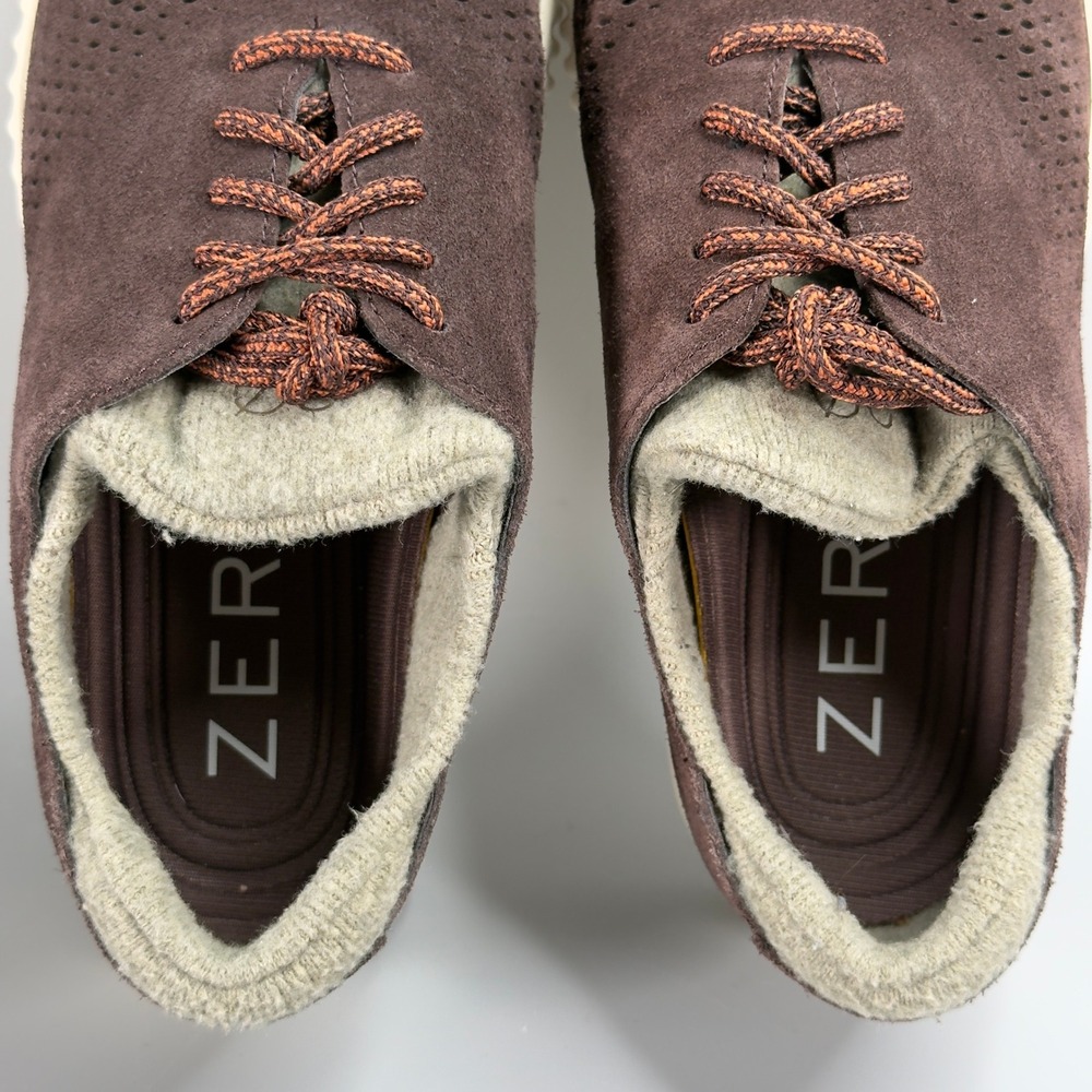 Cole‎ Haan 2.ZeroGrand Perforated Laser Wing Oxford Mens 8.5 8 1/2 M Suede Lace - Picture 8 of 16
